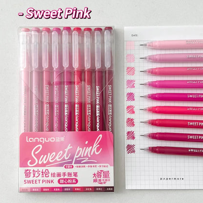 PHANTACI - 9 pièces/ensemble stylo à encre Gel 0.6mm