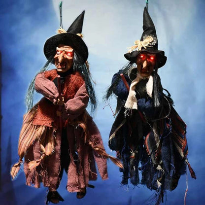 Décor fantôme de sorcière d'halloween, pendentif d'horreur, accessoires de farces scintillants, jouets électriques, maison hantée, Club, maison, décoration de fête d'halloween