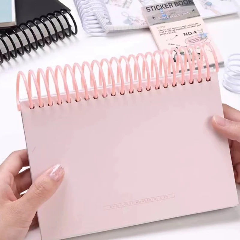 Anneau de reliure en plastique Transparent à feuilles mobiles,