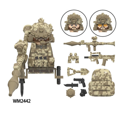 WM6147 le Service aérien spécial Delta militaire Alpha KSK neige léopard Commando marine sceaux forces d'enfants sauvages modèle bloc brique jouet