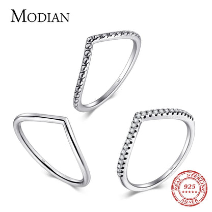Modian – bague géométrique Simple en argent Sterling 2021 pour femme, bijou empilable, fin et populaire, 100%, 925