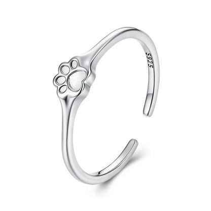 WOSTU-Bagues ajustables en argent regardé 925 pour femme, bijoux originaux empilables, taille ouverte