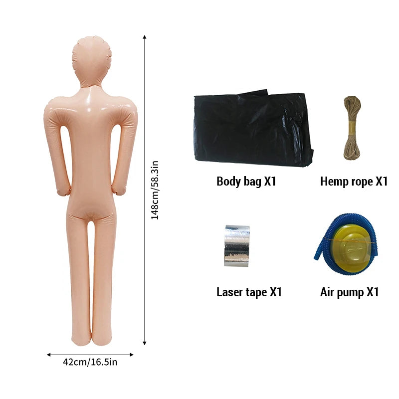 Accessoires d'horreur d'halloween, Mannequin gonflable pour hommes, décorations de fête DIY pour maisons hantées et accessoires de tournage de films d'horreur