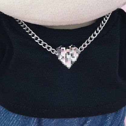 Pour V1 V2 V3 Labubu pendentifs collier en argent avec couvre-chef Labubu tenue collier accessoires