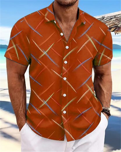 Chemise hawaïenne d'été pour hommes, vêtements d'extérieur, chemise à manches courtes douce et confortable, Extra Large, taille XS-5XL
