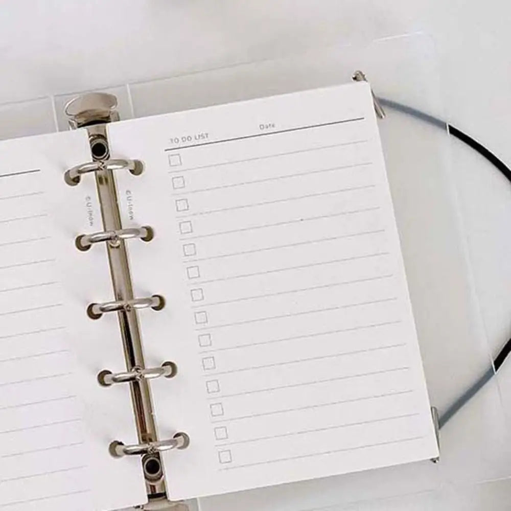 Papier de recharge, index à 5 trous, page intérieure, cartes, reliure de recharge intérieure, papier Liberty, blanc, papeterie, 50 feuilles