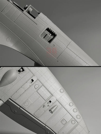 Kit de modèle d'avion d'assemblage de frontière BF-004 1/35 Spitfire Fighter avec structure interne détaillée