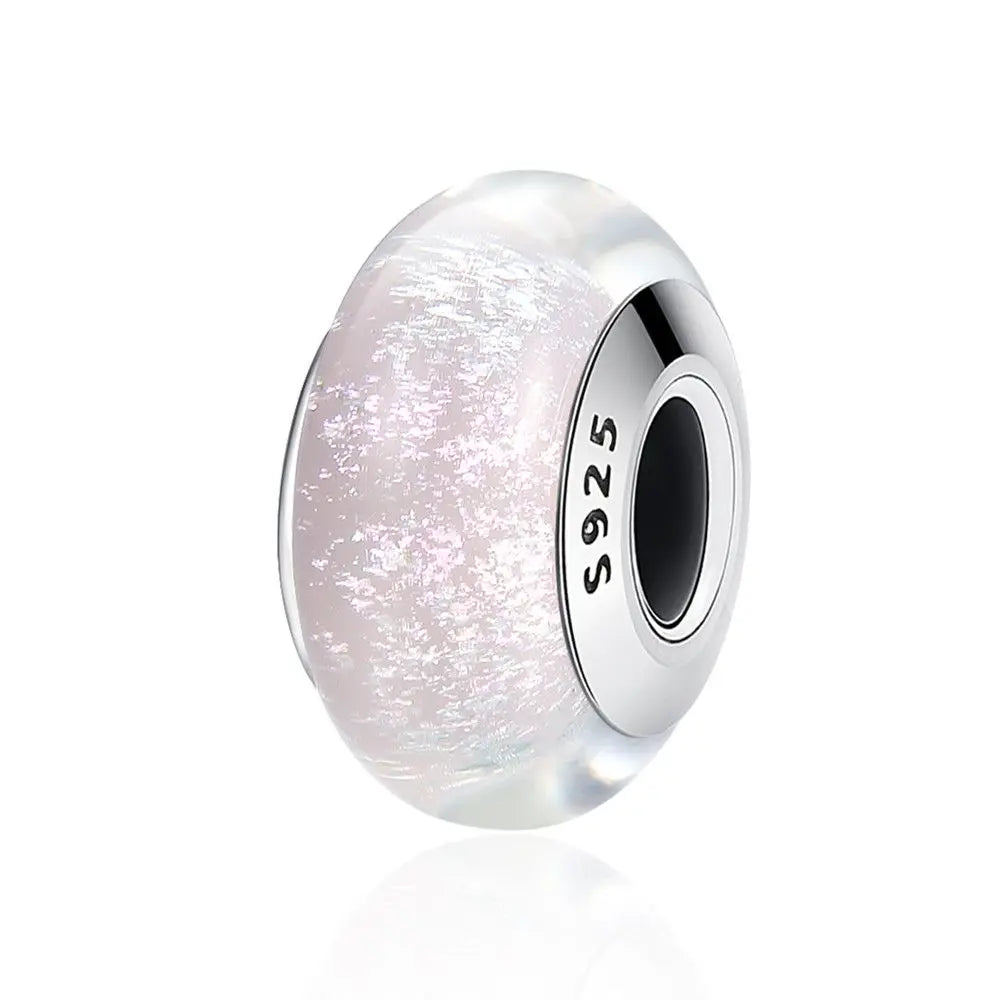 100% argent Sterling 925 véritable 10 couleurs breloque coeurs radieux en cristal pour Bracelet