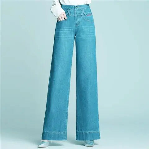 Jeans surdimensionnés taille haute pour femmes, pantalons en denim, pantalons droits décontractés, jambe large, mode streetwear coréenne, printemps, automne, nouveau
