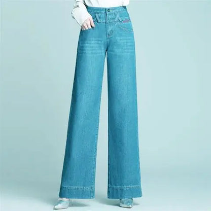 Jeans surdimensionnés taille haute pour femmes, pantalons en denim, pantalons droits décontractés, jambe large, mode streetwear coréenne, printemps, automne, nouveau