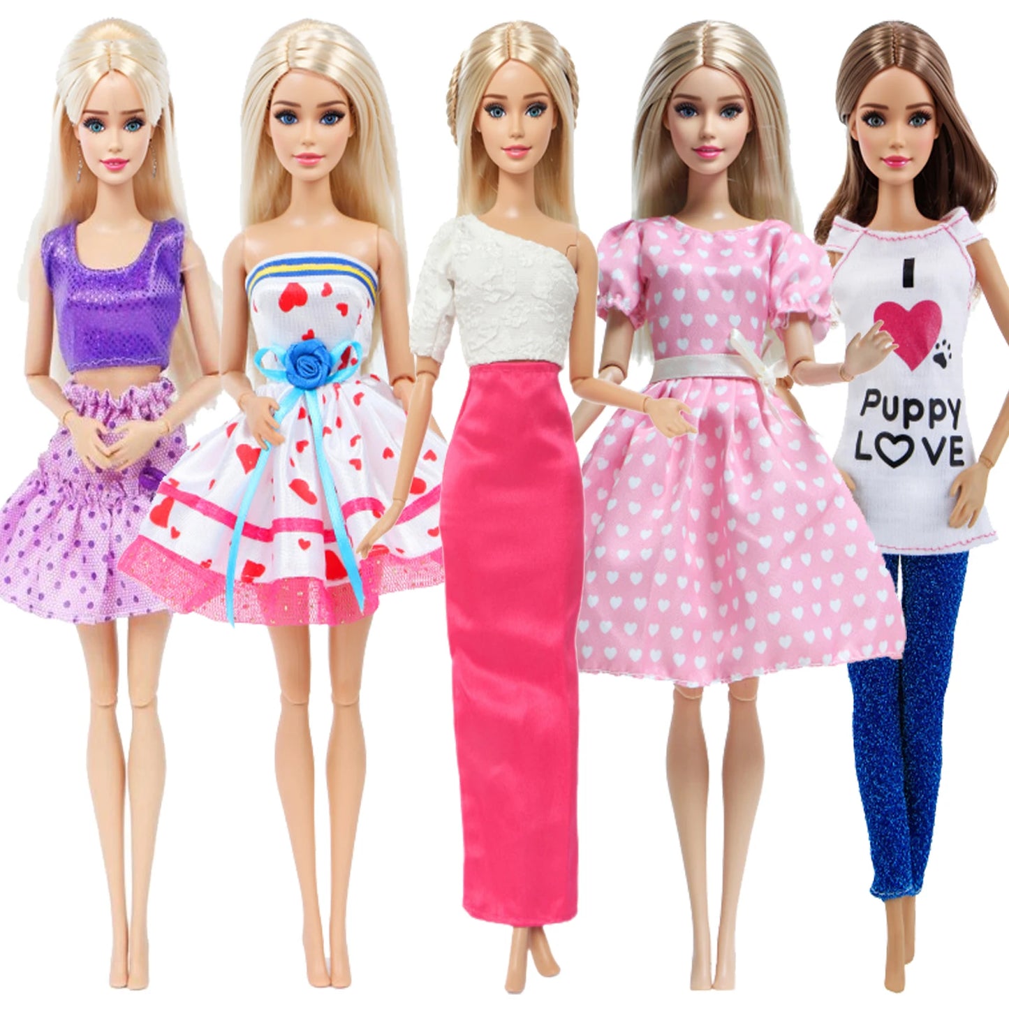 5 ensemble 3 ensemble fait à la main mode Ba poupée Bie tenue tenue décontracté quotidien chemisier chemise gilet bas pantalon jupe vêtements accessoires jouets