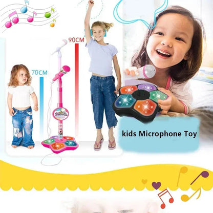 Microphone pour enfants avec support, chanson de karaoké, micro Vertical, Instrument de musique, jouets éducatifs d'entraînement cérébral, cadeau d'anniversaire pour fille et garçon