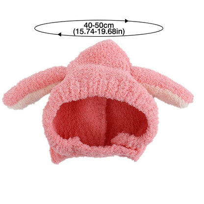 Chapeau en peluche avec oreilles de lapin pour bébé, bonnet pour bébé, bonnet à oreillettes, dessin animé coréen, chaud, mignon, garçon, fille, enfants, automne, hiver