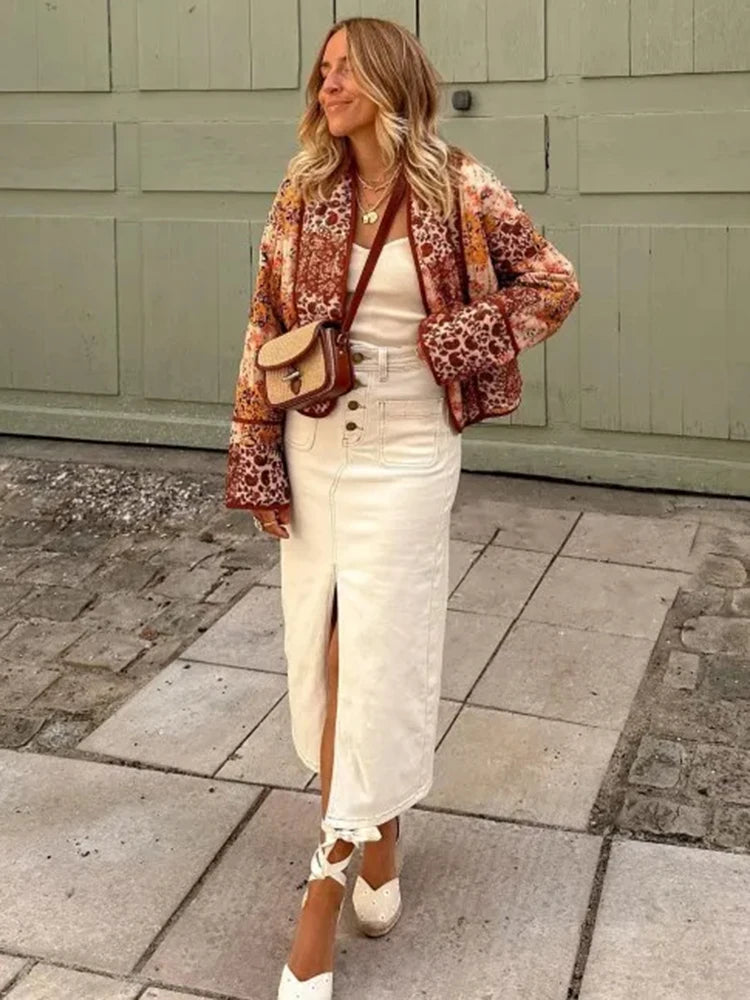 Q B ARISTOCRATIC Modèle: K552 Veste Femmes Imprimé Floral