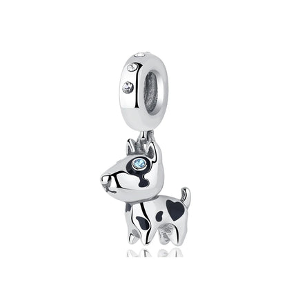 Original 925 en argent Sterling breloque perle amour chien chat patte Panda luciole pendentif breloques idéal pour bracelet colliers femmes bijoux