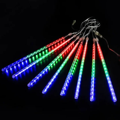 Guirxiété lumineuse LED de Noël Meteor Shower, éclairage de vacances, décor intérieur et extérieur, décorations de fête de jardin, goutte de pluie tombante, nouveau