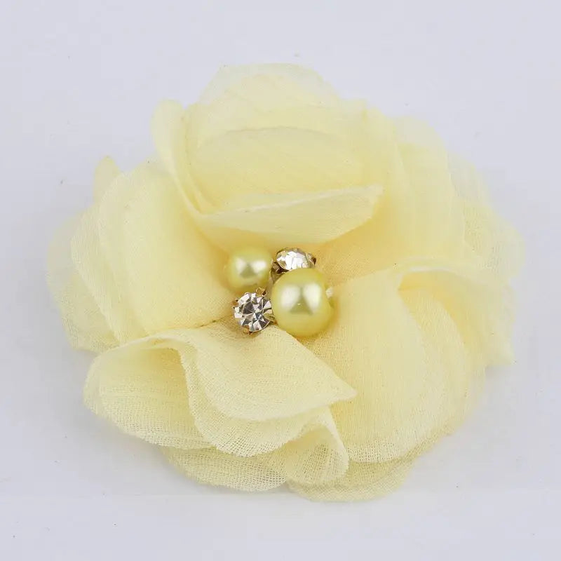 Mini fleurs artificielles en tissu mousseline de soie, 8 pièces, 2 pouces, 35 couleurs, pour Invitation de mariage, décoration de robe
