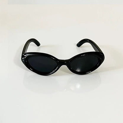 Lunettes de soleil ovales pour poupées en peluche Labubu Kpop idole, accessoires de poupée en plastique à la mode, lunettes mignonnes de décoration