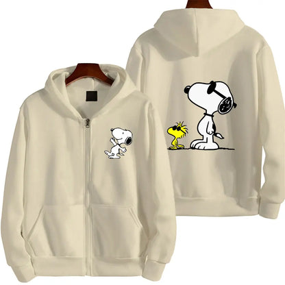 SnoAmendments-Sweat-shirt à Capuche Blanc avec Fermeture Éclair pour Homme et Femme, Vêtement de Couple, Collection Printemps-Automne 2024