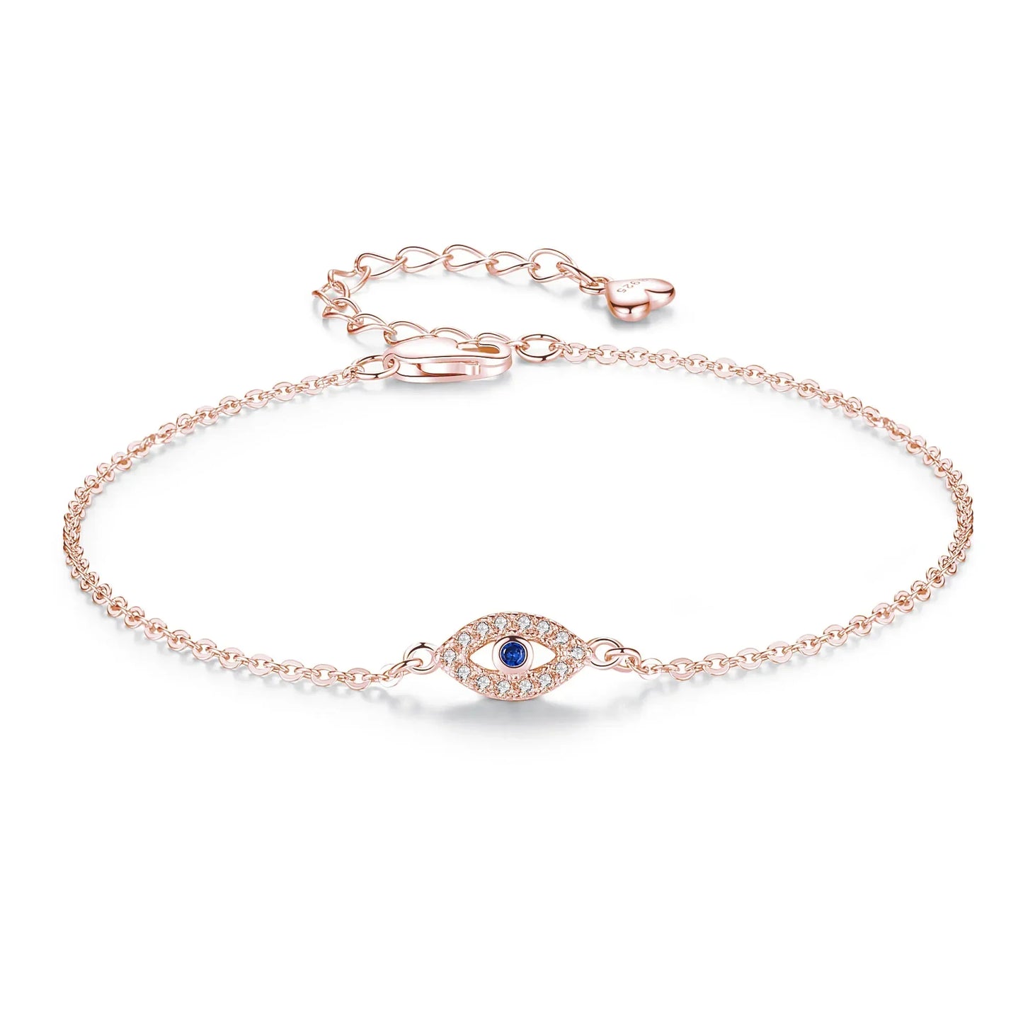 KALETINE chanceux mauvais œil Bracelet 925 en argent Sterling Bracelets pour femme pierre bleue CZ turquie réglable hommes bijoux KLTB099