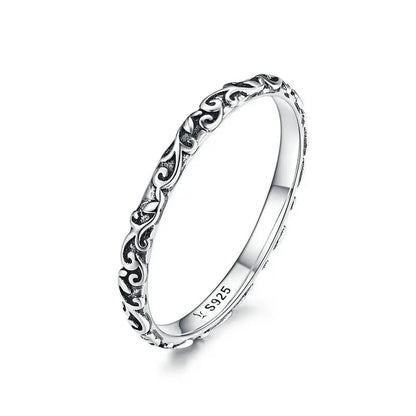 WOSTU-Bague empilable en argent regardé 100% pour femme, bijoux à la mode, cadeau original, souhait scintillant, chaud, 925, XCH7649