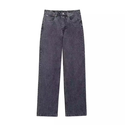 Fjadt-Pantalon droit long pour femme, pantalon à jambe large pour femme, braguette zippée solide, rue sauvage, trajet domicile-travail, nouveau