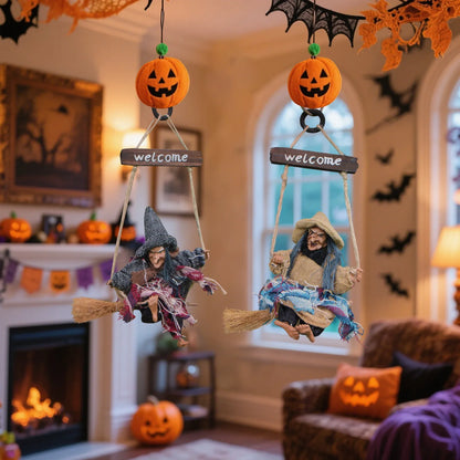 Décorations de fantômes suspendues uniques pour Halloween en plein air, accessoires de maison hantée, porte d'entrée effrayante, fournitures d'ornement de poupée suspendue