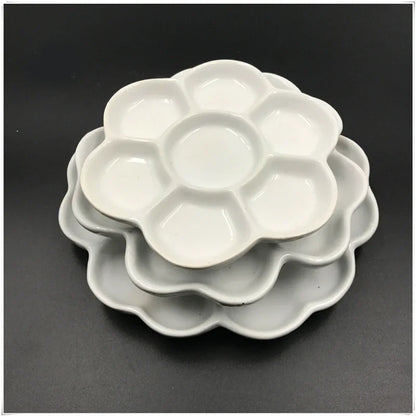 Jingdezhen – Palette en céramique fleur de prunier, plateau de peinture à l'aquarelle, Gouache, fournitures professionnelles de niveau d'artiste, multi-spécifications