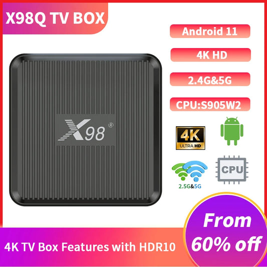 X98Q TV Box Android 11.0 Amlogic S905W2 Quad Core