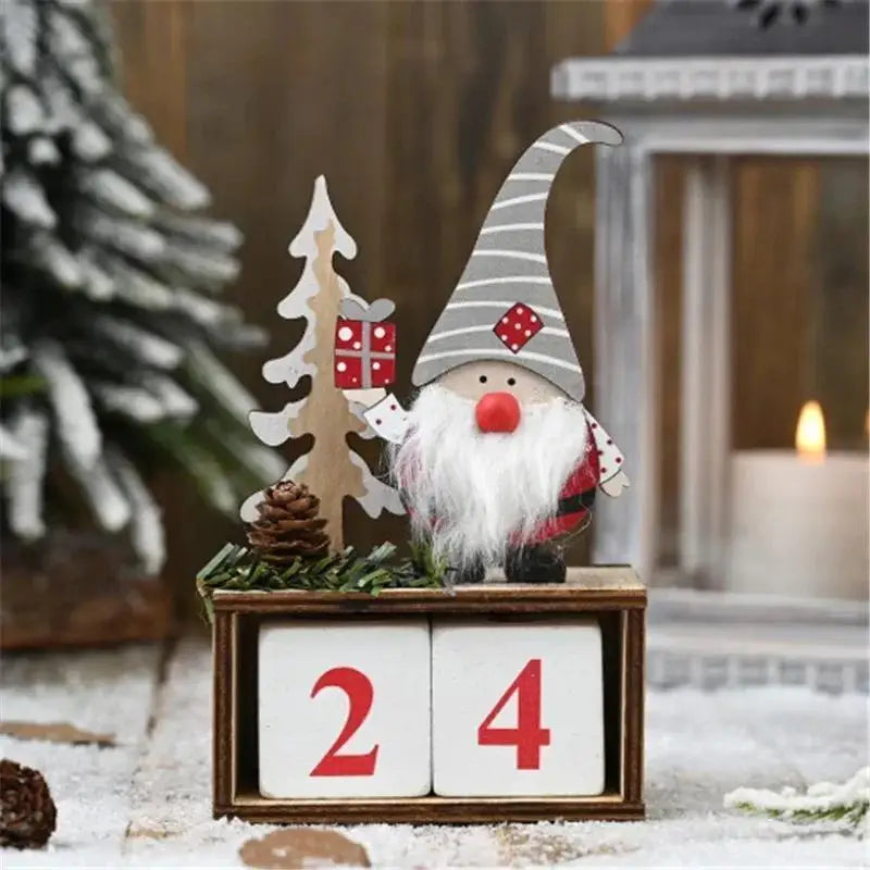 Calendrier de noël, décoration de fête pour la maison, cadeaux de joyeux noël et du nouvel an, décor de noël, accessoires de mode pour la maison, fournitures