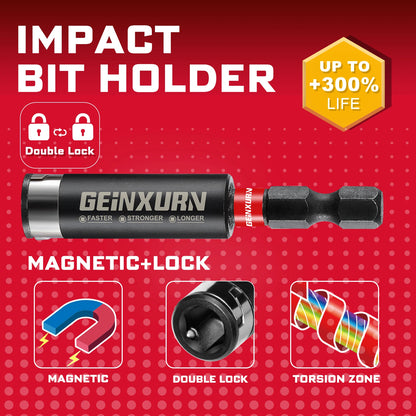 Geinxurn 22 pièces 1 "/2" sécurité Torx Ultra magnétique S2 acier multi-pilote ensemble d'embouts (TT7-TT40) avec porte-embout et manchon organisateur