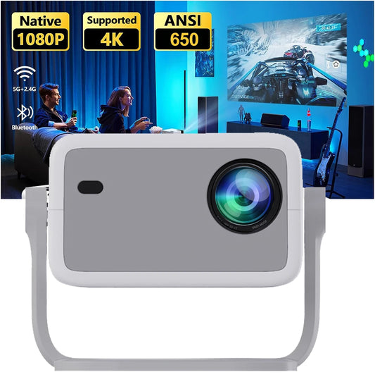 WZATCO-Projecteur WL018 Full HD 1080P 4K Android 5G WiFi Auto Focus Portable Prodefait ou 3D Smart Video Cinéma Beamer Proyprotected