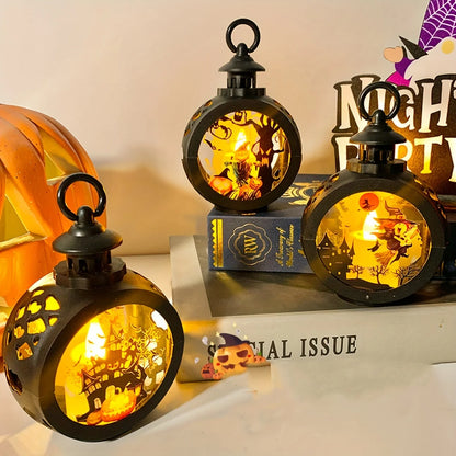 Lampe à Huile LED pour Halloween, Bougie d'Avertissement Électronique, Lanterne, Accessoires de ix, Ornements Shoes