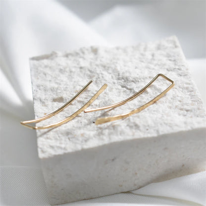 925 argent Grillz Piercing boucles d'oreilles bijoux oreille manchette charme à la main martelé or rempli Brincos boucles d'oreilles pour les femmes Oorbellen