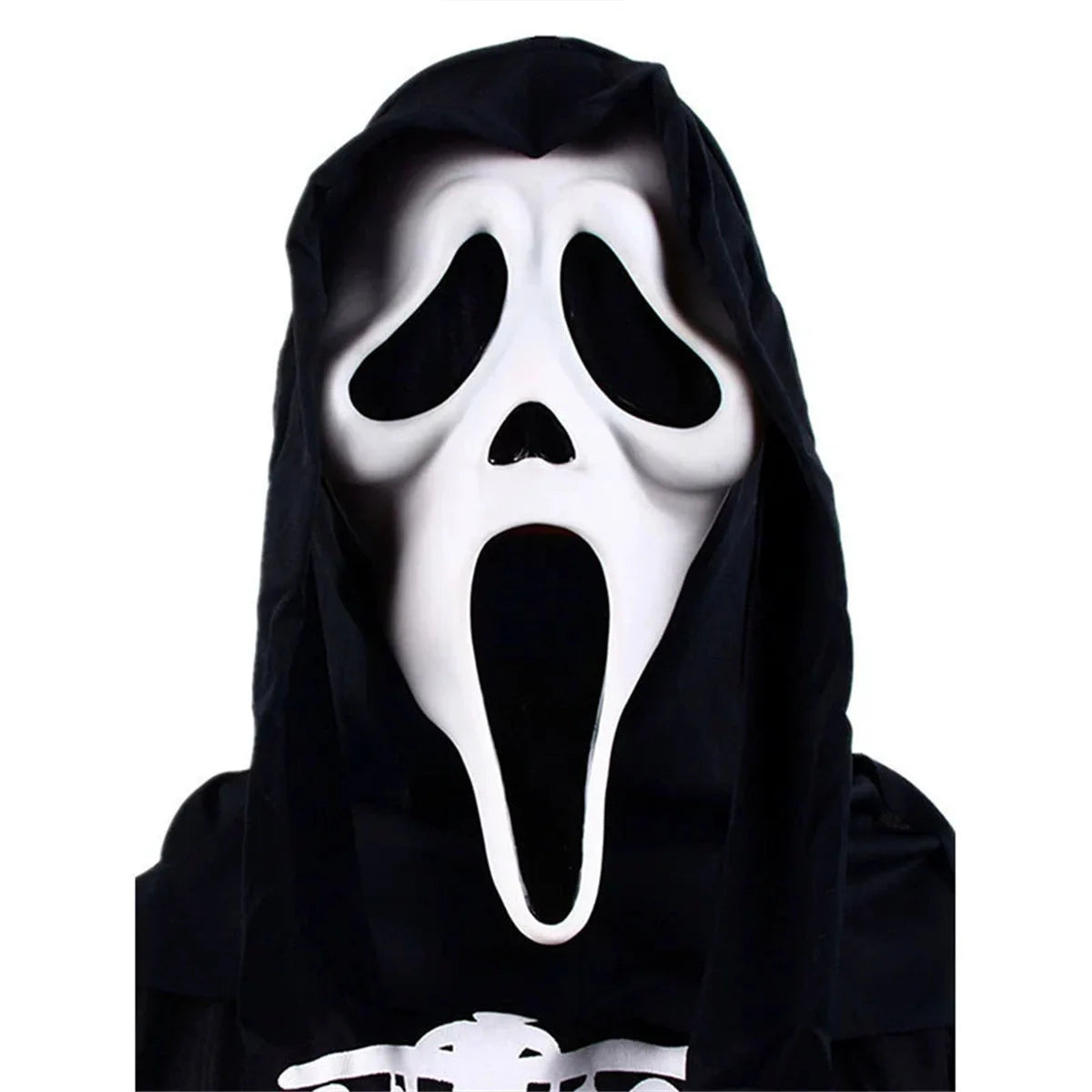 Horreur de cosplay d'Halloween, masque de grimace drôle, couvre-chef effrayant, accessoires de danse pour adultes, jeu de rôle en latex NPC