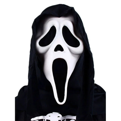 Horreur de cosplay d'Halloween, masque de grimace drôle, couvre-chef effrayant, accessoires de danse pour adultes, jeu de rôle en latex NPC