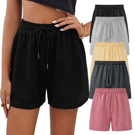 XUANSHOW été femmes Shorts vêtements de sport laçage bas couleur unie poches élastiques décontracté taille haute femmes ample court