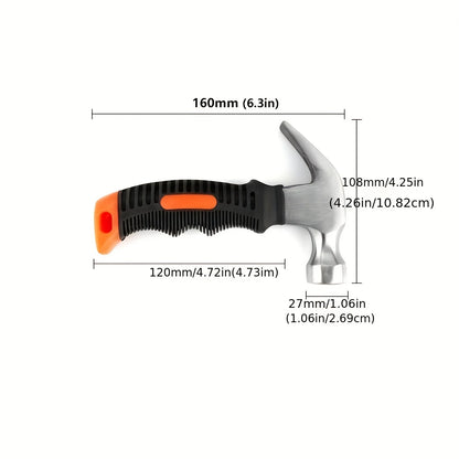 Extracteur de clous pratique, marteau en fer pour le travail du bois, marteau domestique, outil de quincaillerie, petit marteau pour un usage facile, 1/2 pièces