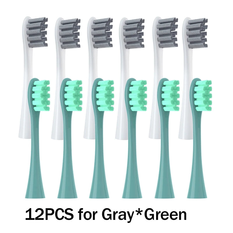 Têtes de brosse de remplacement, scellées sous vide, emballées, pour Oclean X PRO/ Z1/ F1/ One/ Air 2 /SE, buses de nettoyage en profondeur souples DuPont, 12 pièces