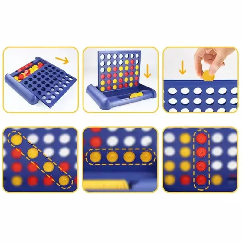 Jeu d'échecs de Bingo quatre en une rangée, jeu de société familial classique, jouets éducatifs amusants pour enfants, jeu de société de divertissement