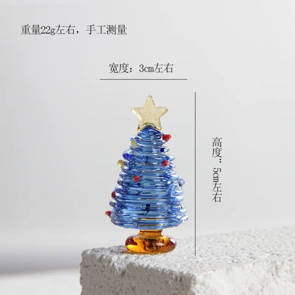 Verre de cristal arbre de noël Festival cadeau artisanat verre enveloppé soie Roon décoration arbre de noël ornement