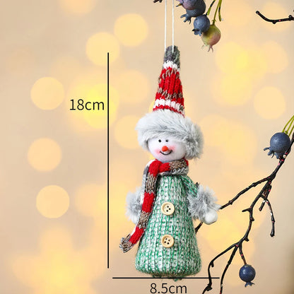 Décorations d'arbre de noël pour nouvel an 2022, poupées mignonnes, pendentif, décoration de maison, ornements d'arbre de noël, cadeau de noël, 2021