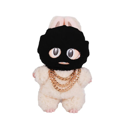 Pour V1 V2 V3 Labubu pendentifs collier en argent avec couvre-chef Labubu tenue collier accessoires