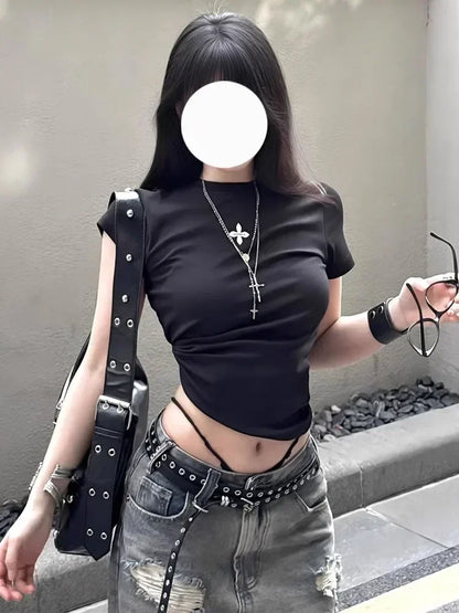 Jean déchiré délavé pour femmes, grande taille, gros mm, rétro américain, Spice Girl, pantalon ample à jambes larges, nouvelle collection été