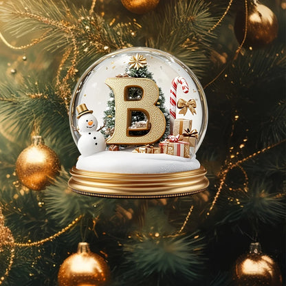 Décorations d'arbre de Noël lettre mixte, ornement de bureau, portrait de famille, décor de ferme, vacances, décoration de bureau, acrylique