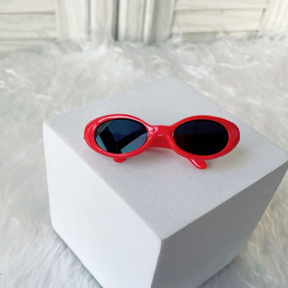 Lunettes de soleil ovales pour poupées en peluche Labubu Kpop idole, accessoires de poupée en plastique à la mode, lunettes mignonnes de décoration