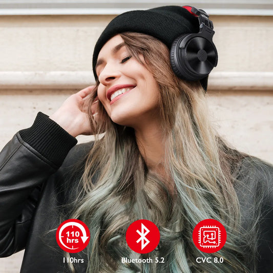 Oneodio 110h casque sans fil Bluetooth 5.2 + casque de jeu filaire 2 en 1