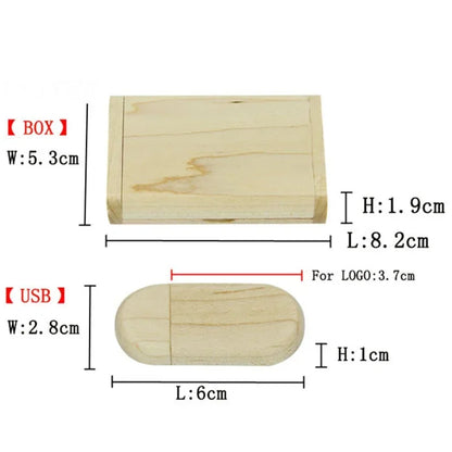 clé USB JASTER en bois graver