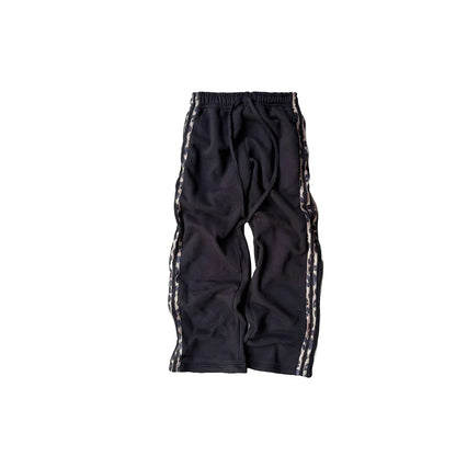 Mode 2 pièces côté rayé polyvalent confort pull à capuche taille élastique pantalons de sport ensemble Y2K hommes femmes décontracté Streetwear