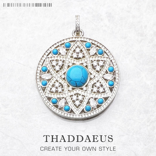 Pendentif bleu ornement flambant neuf mode Glam bijoux Europe 925 en argent Sterling accessoires âme cadeau pour les femmes